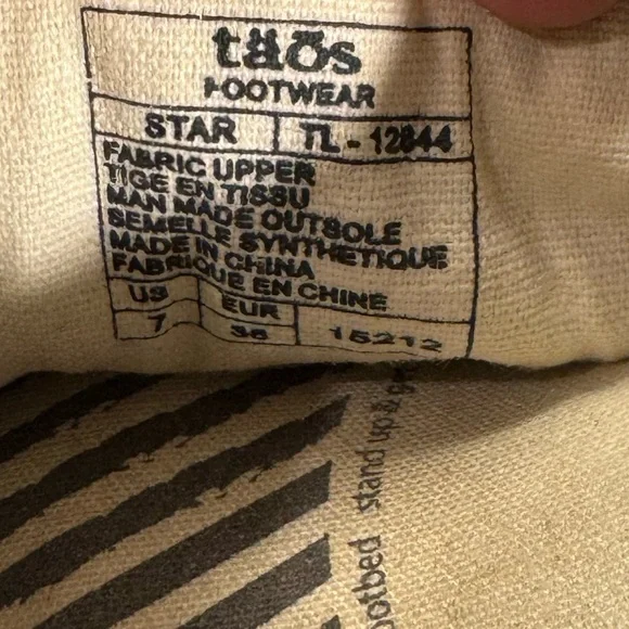 Taos Women's Star Charcoal Washed Canvas Sneakers Size 7 - Picture 9 of 9